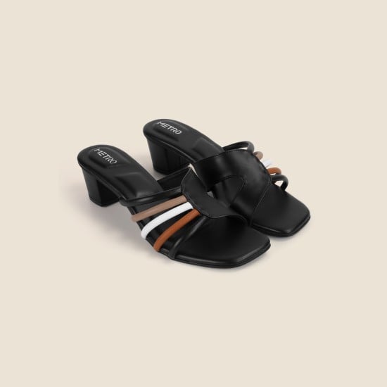Women Black Casual Slip Ons