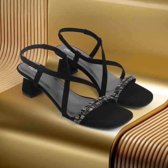 Women Black Party Sandals