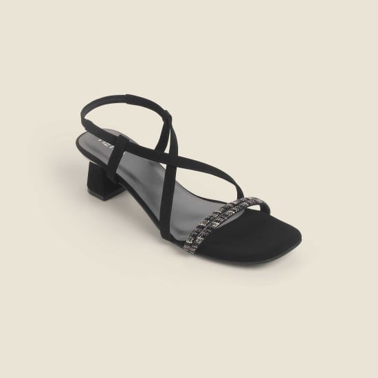 Women Black Party Sandals
