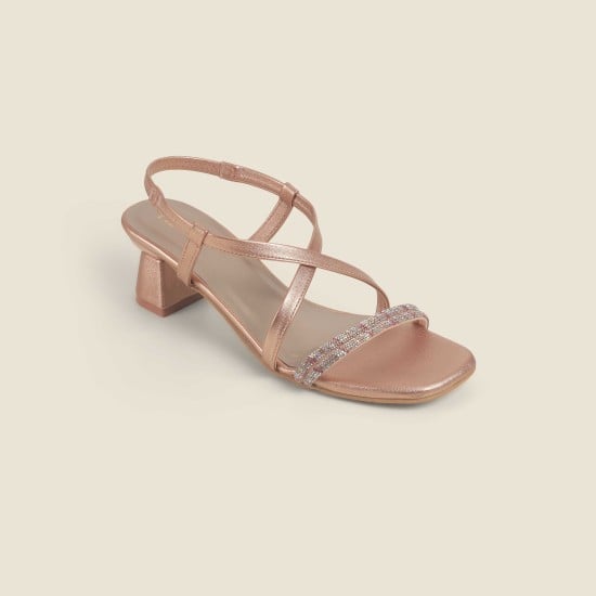 Women Rose-gold Party Sandals