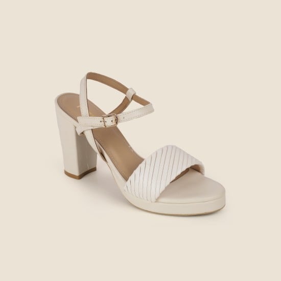 Women Off-white Formal Sandals