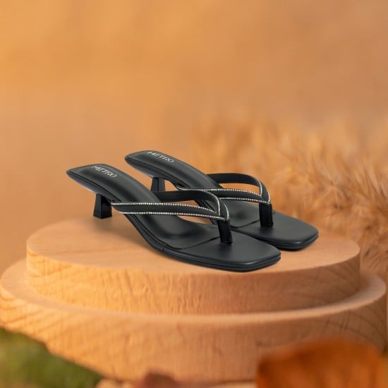 Women Black Casual Slip Ons