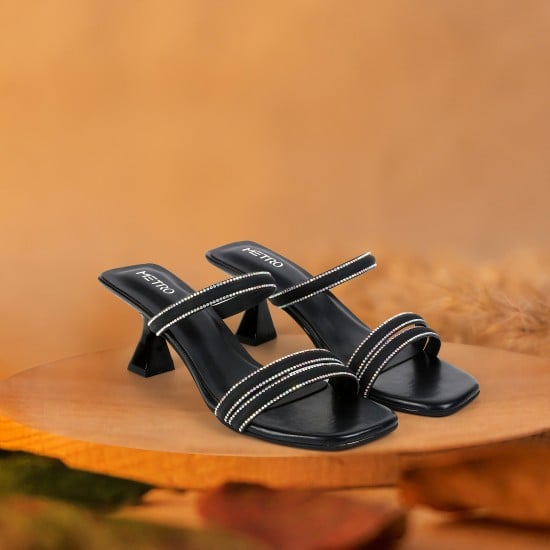 Women Black Casual Slip Ons