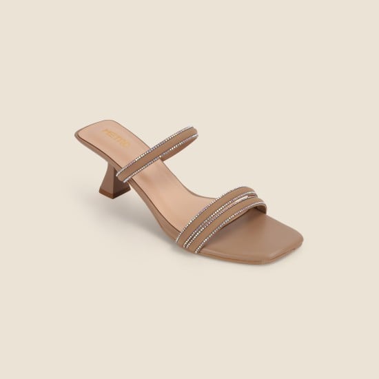 Women Beige-red Casual Slip Ons