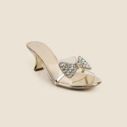 Women Gold Party Slip Ons