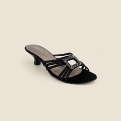 Women Black Casual Slip Ons