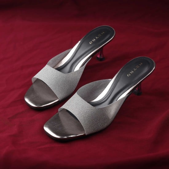 Women Black Party Slip Ons