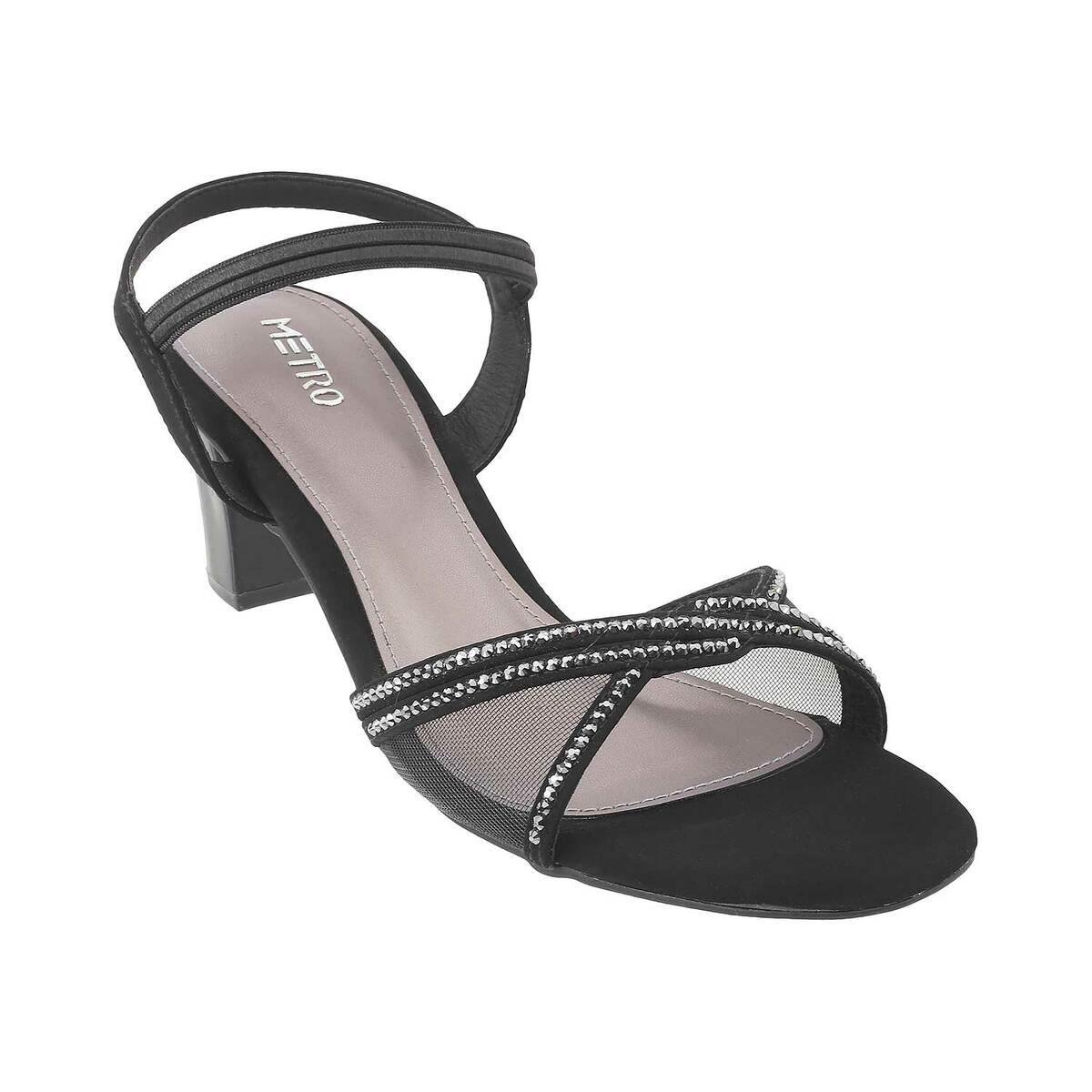 Buy Women Black Party Sandals Online SKU: 40-41-11-36-Metro Shoes