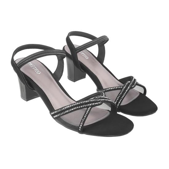 Women Black Party Sandals