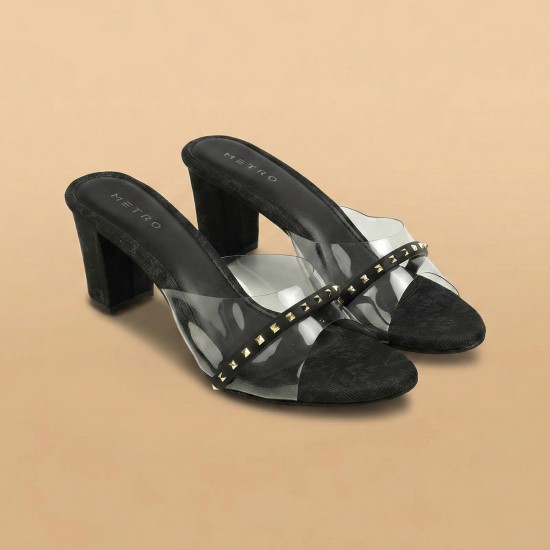 Women Black Casual Slip Ons