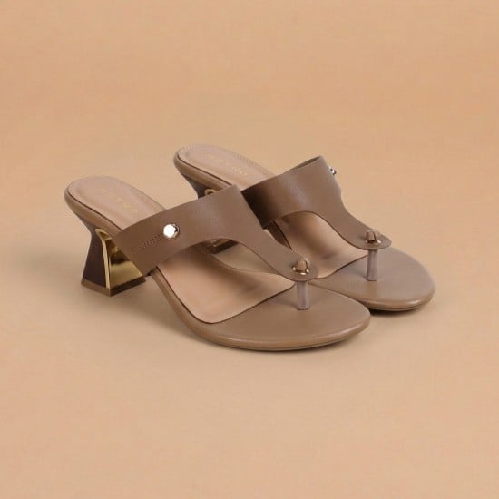 Women Beige Casual Slip Ons