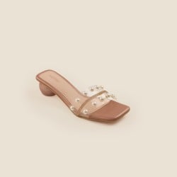 Women Rose-Gold Party Slip Ons