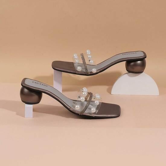 Women Grey Party Sandals