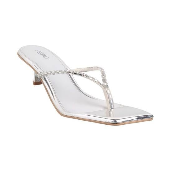 Women Silver Casual Sandals