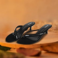Women Black Casual Slip Ons