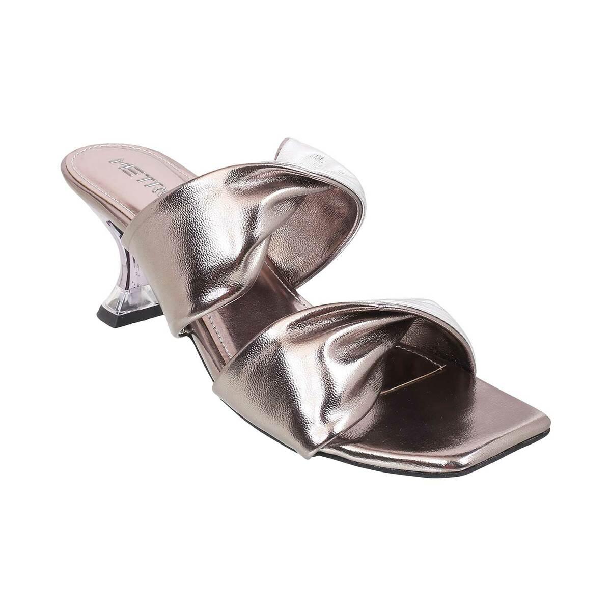 Buy Mochi Girls Gun-Metal Party Sandals Online