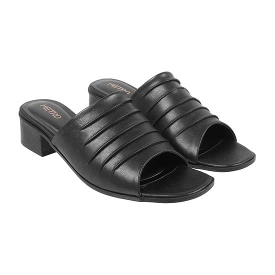 Women Black Casual Slip Ons