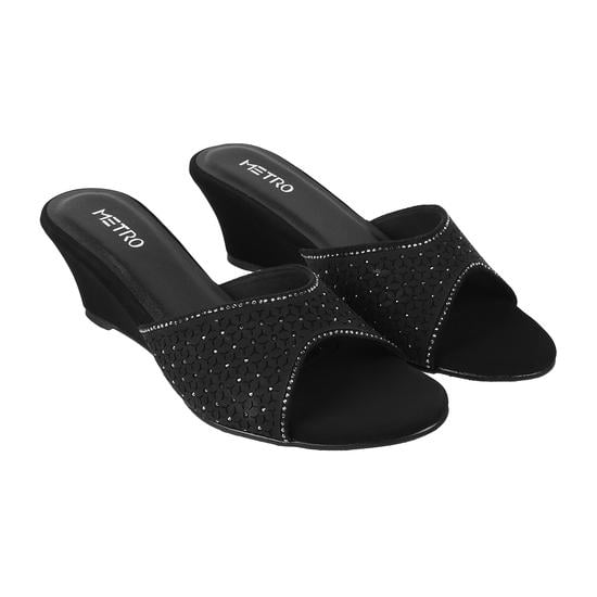 Women Black Party Sandals