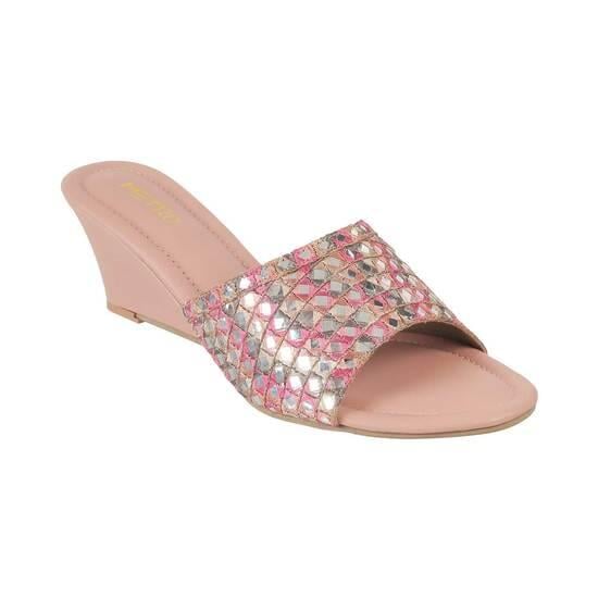 Women Pink Ethnic Sandals