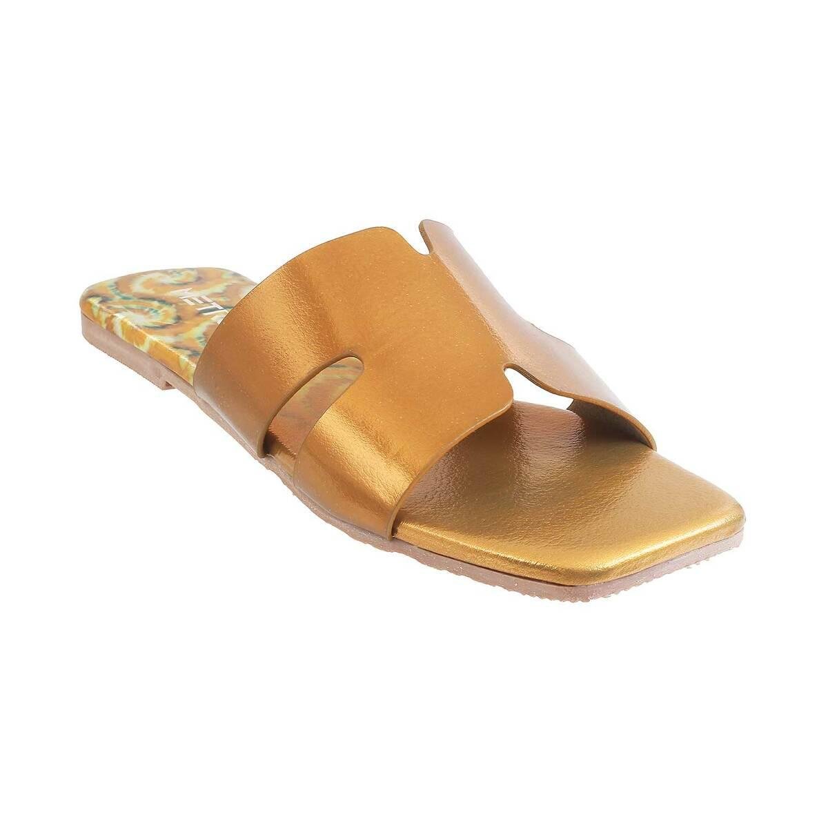 Buy online Mochi Women's Antic Gold Fashion Sandals-3 Uk/india (36