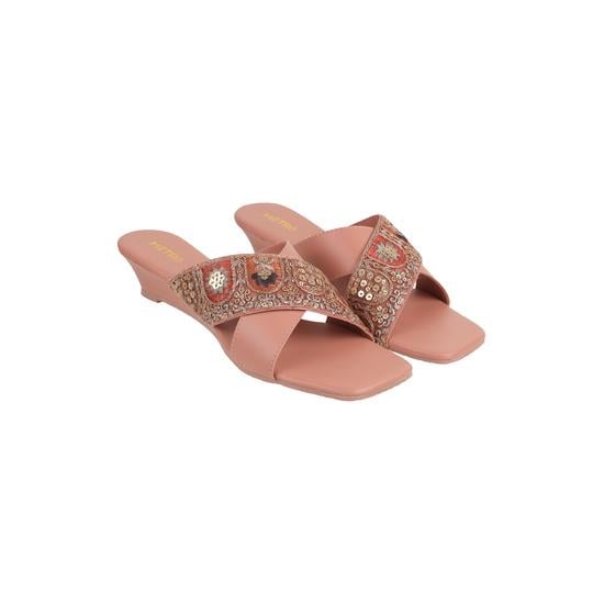 Women Peach Casual Slides