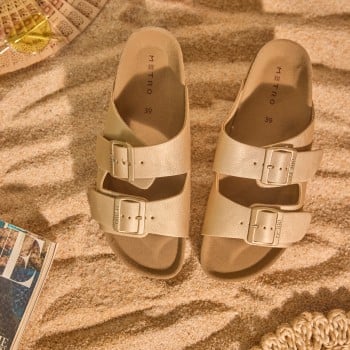 Metro Women Gold Casual Slip Ons(SKU: 41-175-15-36)