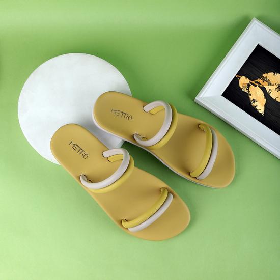 Women Yellow Casual Sandals