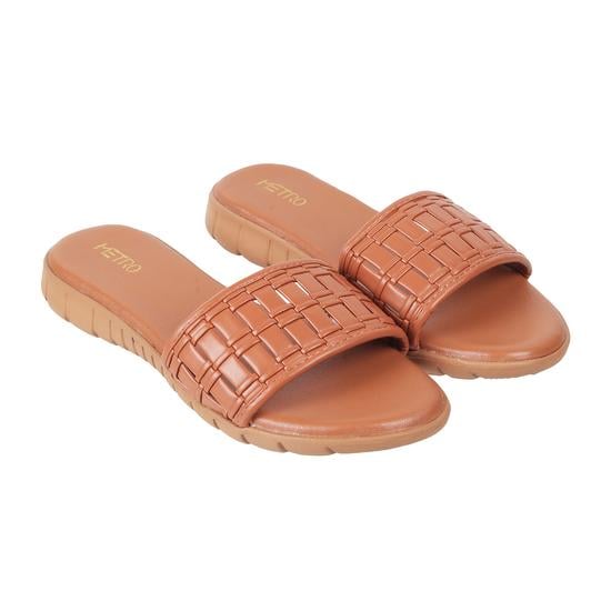 Women Tan Casual Slip Ons