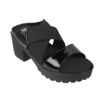 Walkway Women Black-pat Casual Slip Ons(SKU: 41-204-31-40)