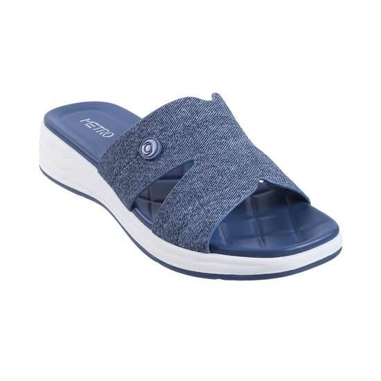 Women Navy-Blue Casual Slip Ons