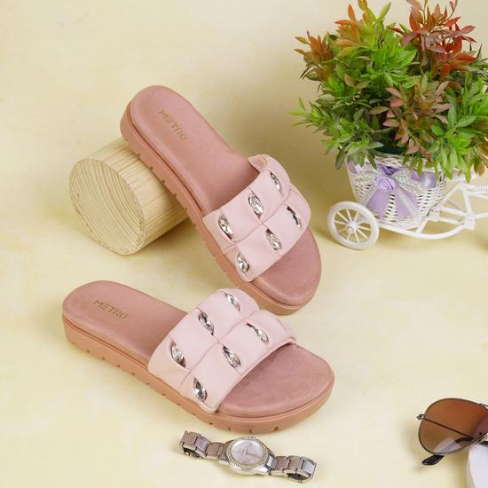 Women Pink Casual Slip Ons