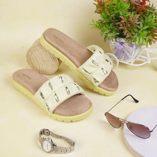 Women Yellow Casual Slip Ons