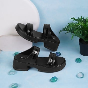 Walkway Women Black Casual Slip Ons(SKU: 41-253-11-38)