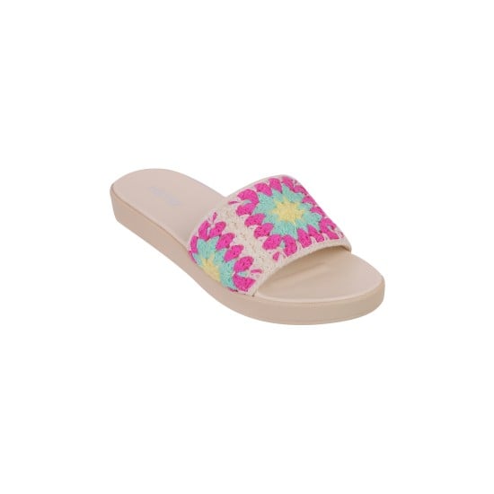 Women Beige Casual Slippers
