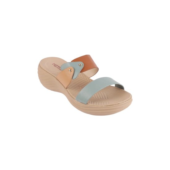 Women Beige Casual Mules