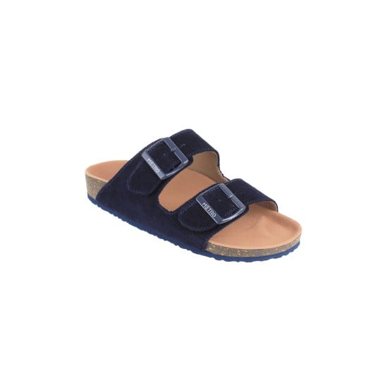 Women Blue-navy Casual Slides
