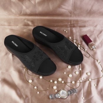 Walkway Women Black Casual Slip Ons(SKU: 41-269-11-40)