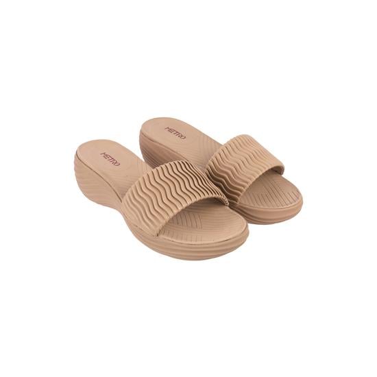 Women Beige Casual Mules