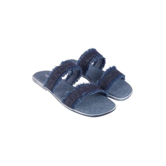 Women Blue Casual Slippers