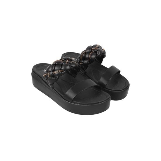 Women Black Casual Slides