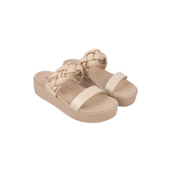 Women Beige Casual Slides