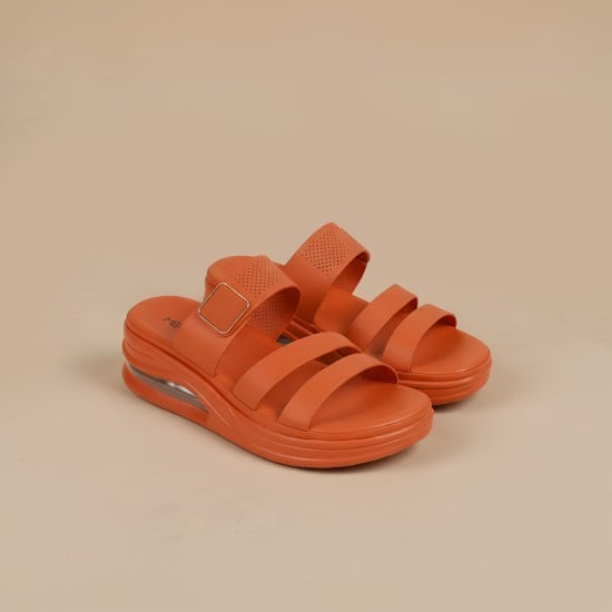 Women Orange Casual Slip Ons