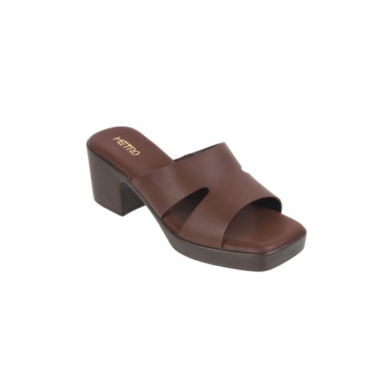 Women Brown Casual Slip Ons
