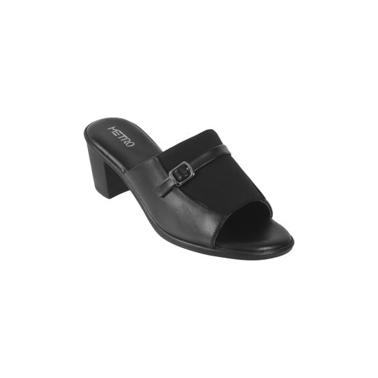 Women Black Casual Slip Ons