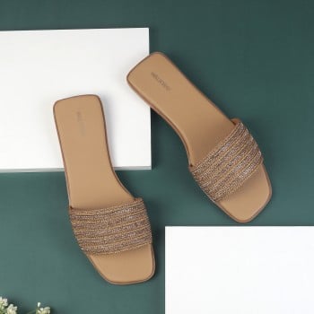 Walkway Women Antic-gold Casual Slippers(SKU: 41-342-28-36)
