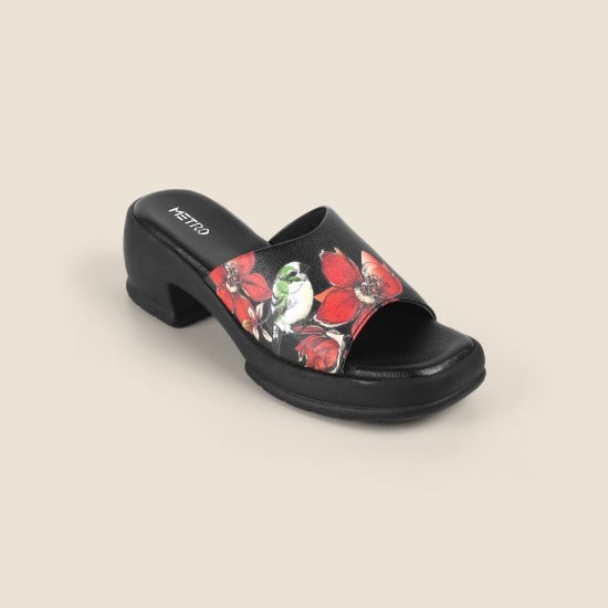 Women Black Casual Slip Ons