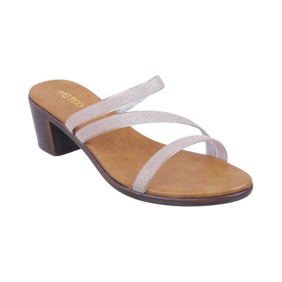 Women Rose-gold Casual Slides