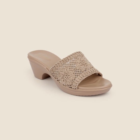 Women Beige Casual Slip Ons