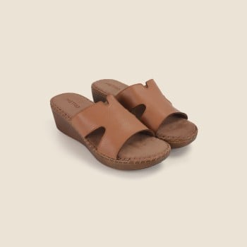 Metro Women Tan Casual Slip Ons(SKU: 41-378-23-36)