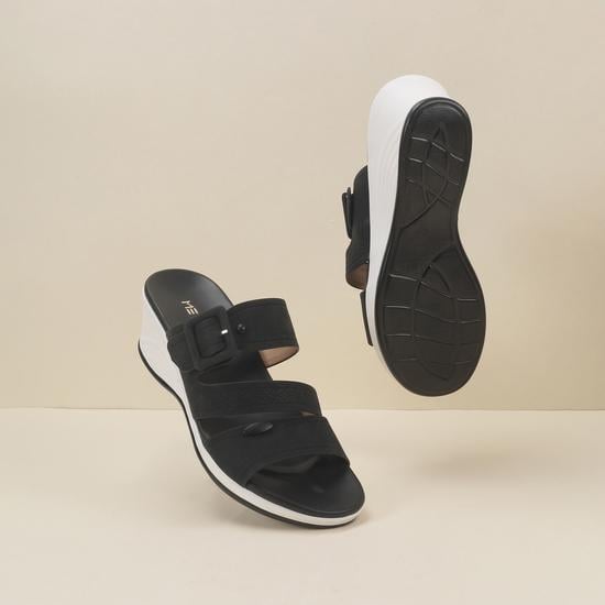 Women Black Casual Slip Ons